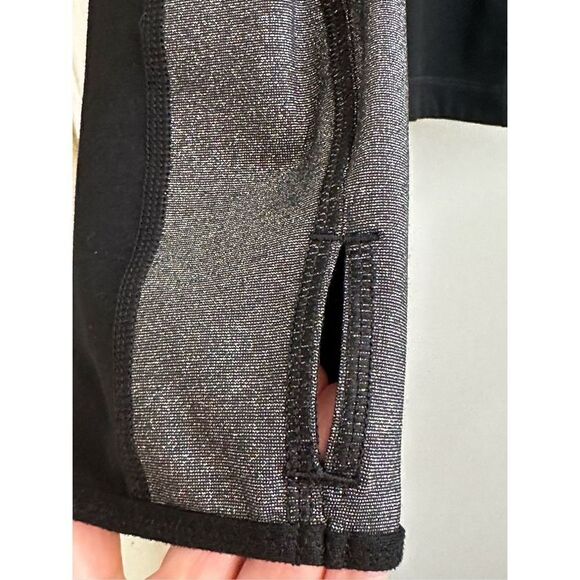 Zella women’s black and silver double zip jacket size 1X - Picture 6 of 11